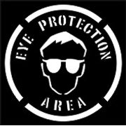 EYE PROTECTION AREA STENCIL - EYE PROTECTION AREA STENCIL, 17 IN DIA, Mylar