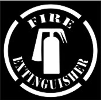 FIRE EXTINGUISHER STENCIL - FIRE EXTINGUISHER STENCIL, 17 IN DIA, Mylar
