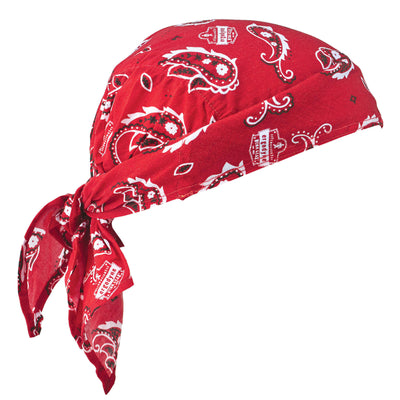Ergodyne Chill-Its 6710 Evaporative Cooling Bandana Triangle Hat - Polymers, Tie Closure