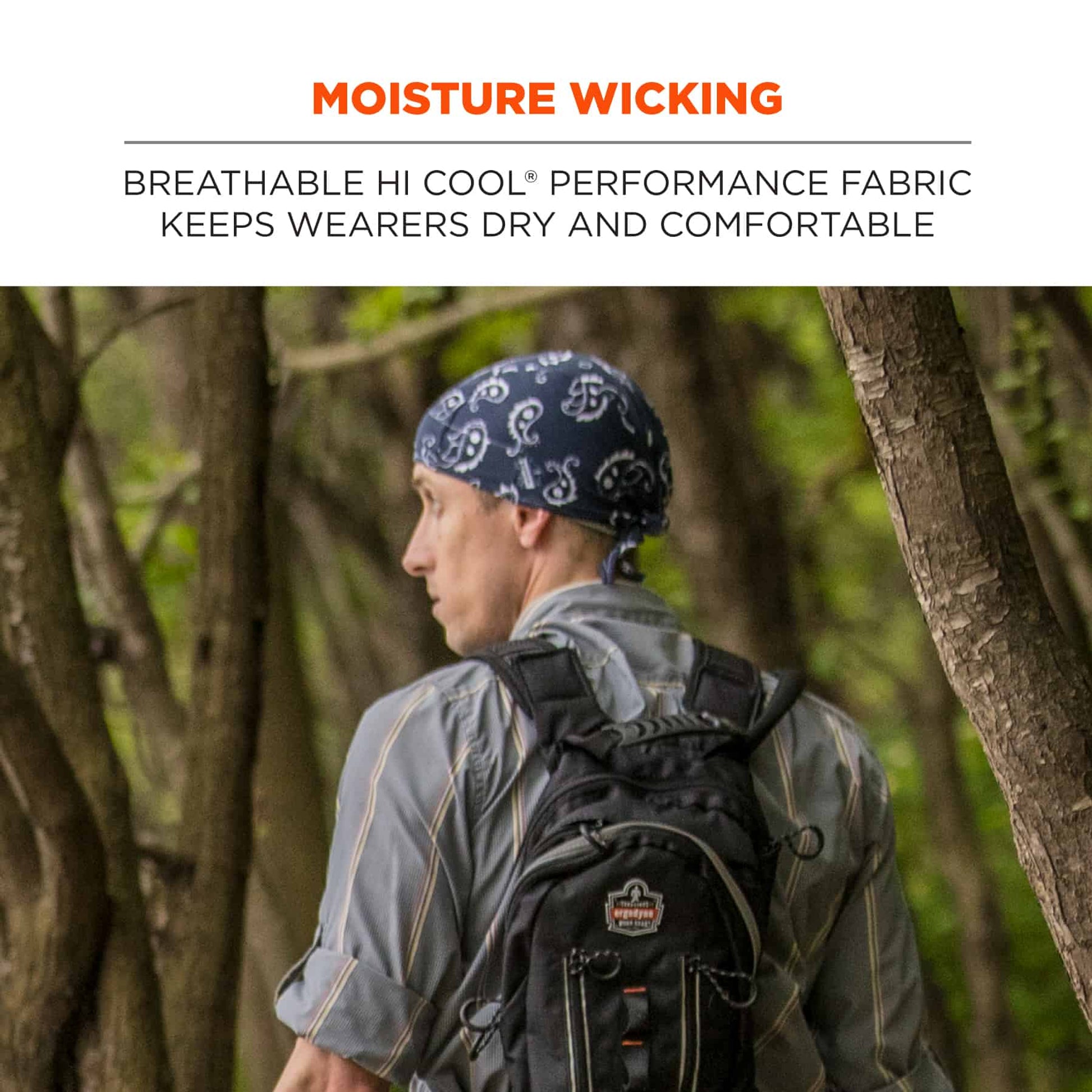 Ergodyne Chill-Its 6615 High-Performance Bandana Do Rag - Terry Cloth Sweatband - Realtree Edge