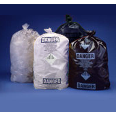 6 Mil Clear 36"x60" Printed Asbestos Bag 50/roll
