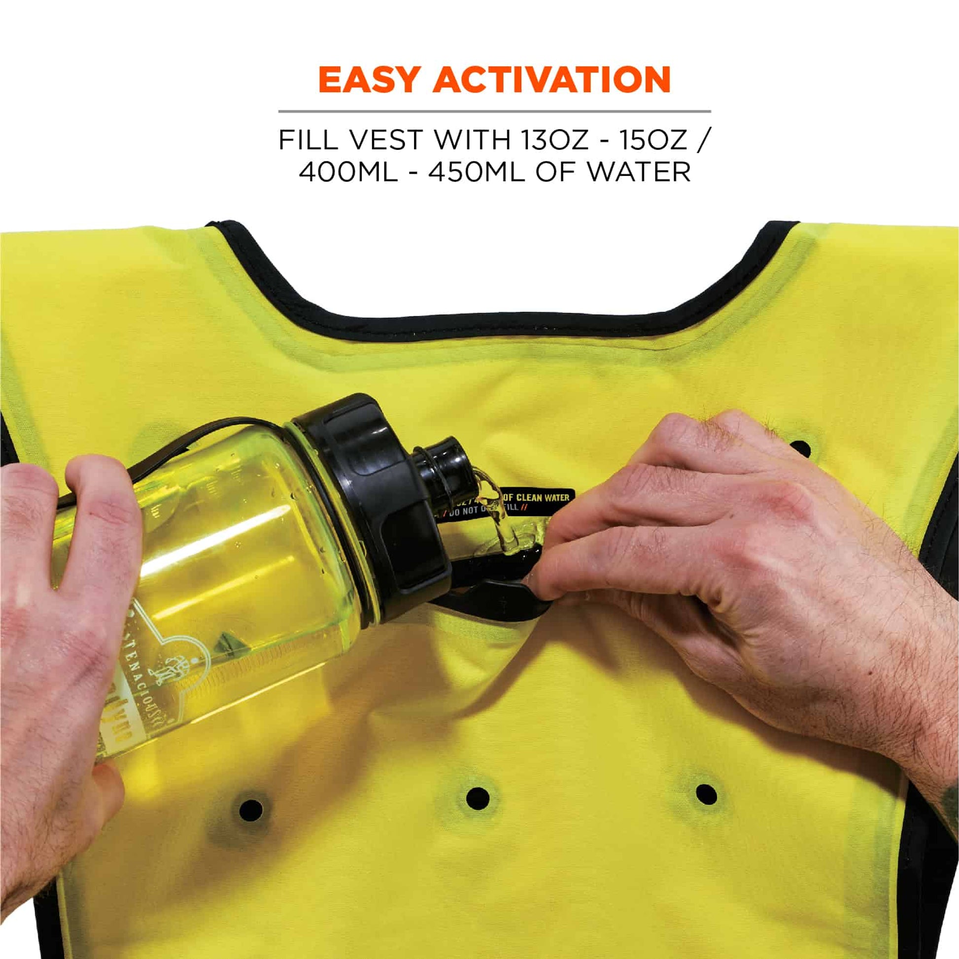 Ergodyne Chill-Its 6687 Dry Evaporative Cooling Vest - Elastic Waist