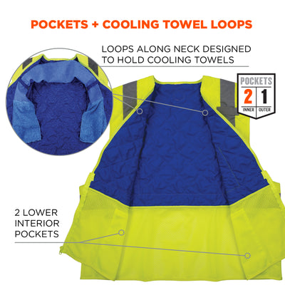 Ergodyne Chill-Its 6668 Hi-Vis Safety Cooling Vest - Type R, Class 2