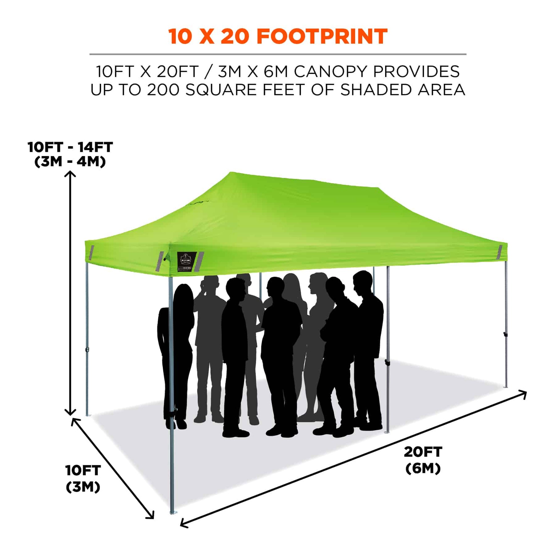 Ergodyne SHAX 6015 Heavy-Duty Pop-Up Tent - 10ft x 20ft - Single