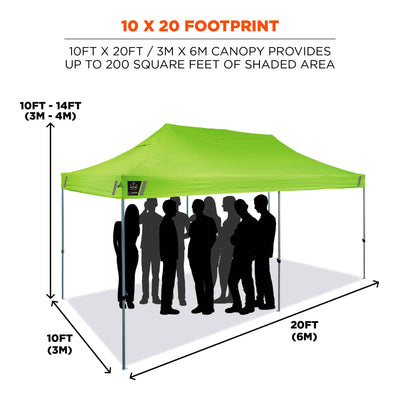 Ergodyne SHAX 6015 Heavy-Duty Pop-Up Tent - 10ft x 20ft - Single
