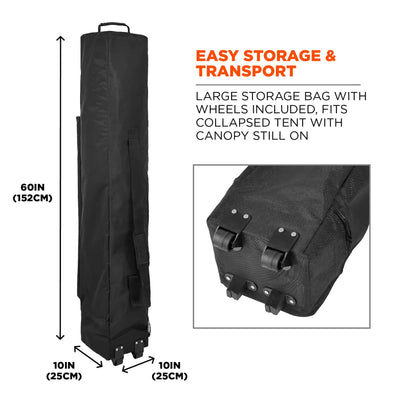 Ergodyne SHAX 6051 Heavy-Duty Pop-Up Tent Kit - 10ft x 10ft