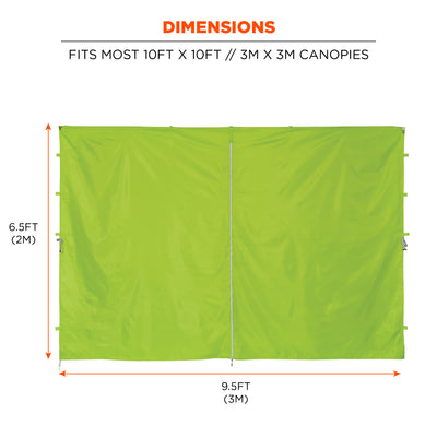 Ergodyne SHAX 6096 Pop-Up Tent Sidewall with Zipper - 10ft x 10ft