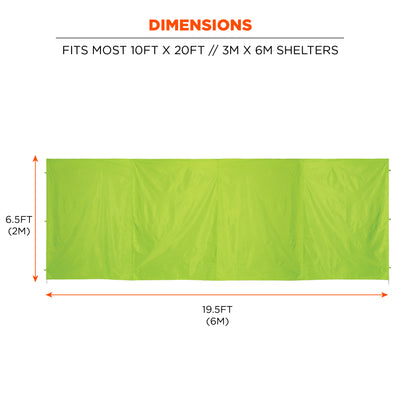 Ergodyne Shax 6097 Pop-Up Tent Sidewall - 10ft x 20ft