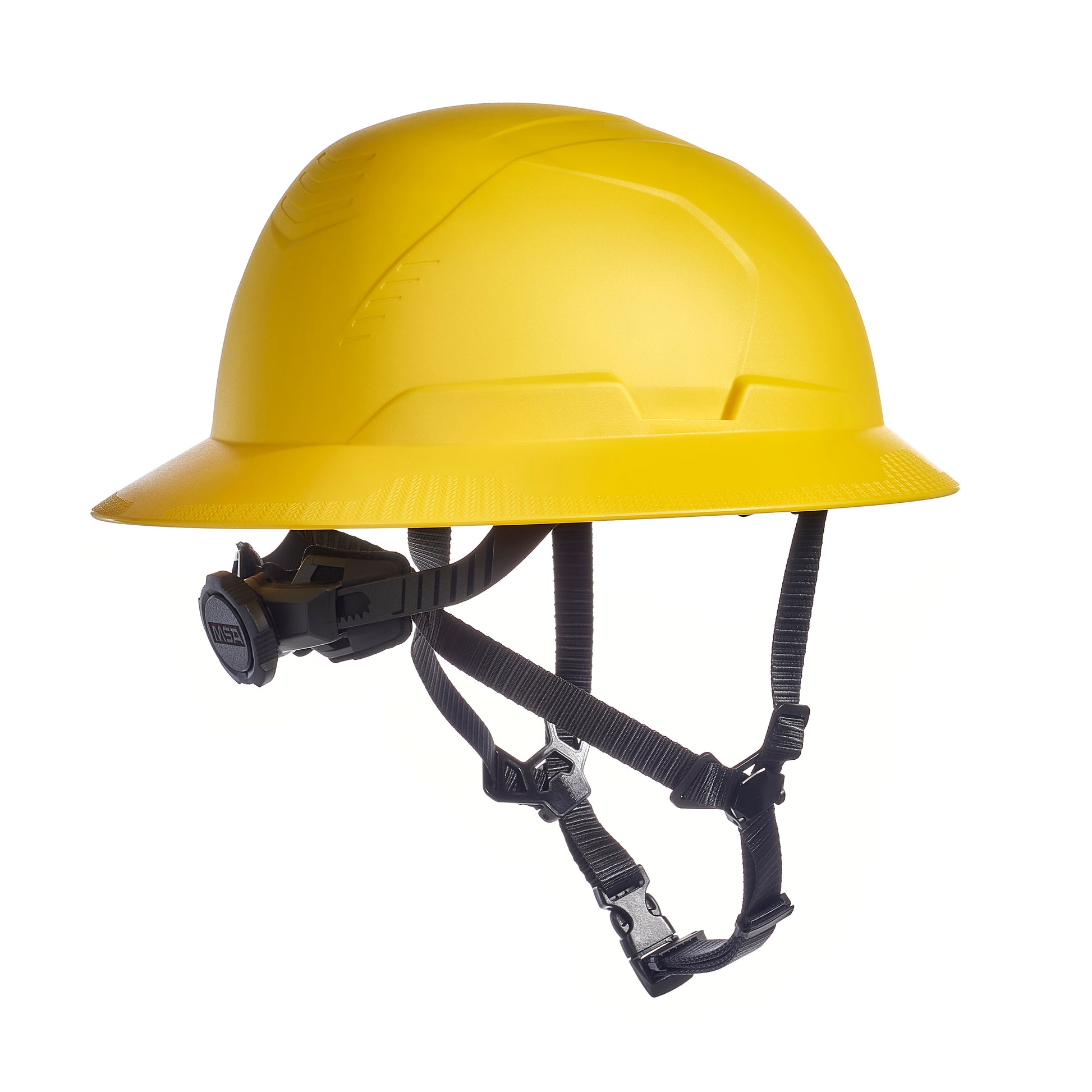 MSA V-Gard H2 Full Brim - Type II Class E Safety Helmet - Non-Vented - Yellow - 10250595
