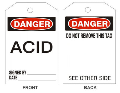 DANGER ACID TAGS - BACK 1