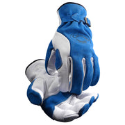 Caiman Premium Top Grain Cowhide Leather Drivers Glove w/Split Back - Keystone Thumb - Blue - 6/PR - 1302