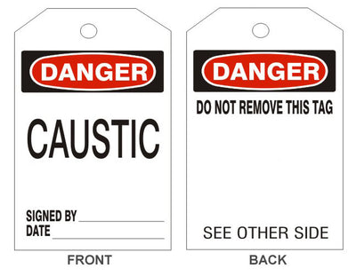 DANGER CAUSTIC TAGS - BACK 1