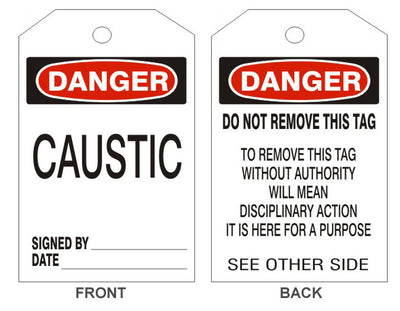 DANGER CAUSTIC TAGS - BACK 2