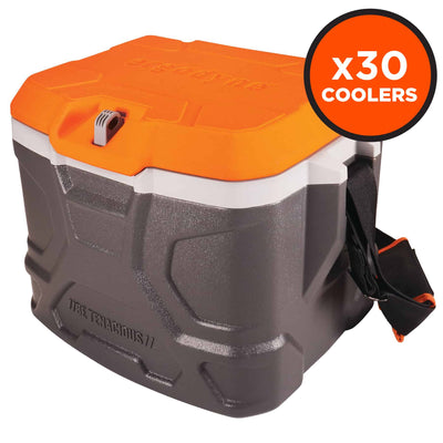 Ergodyne Chill-Its 5170 Industrial Hard Sided Cooler - 17 Quart - Orange and Gray - Pallet of 30