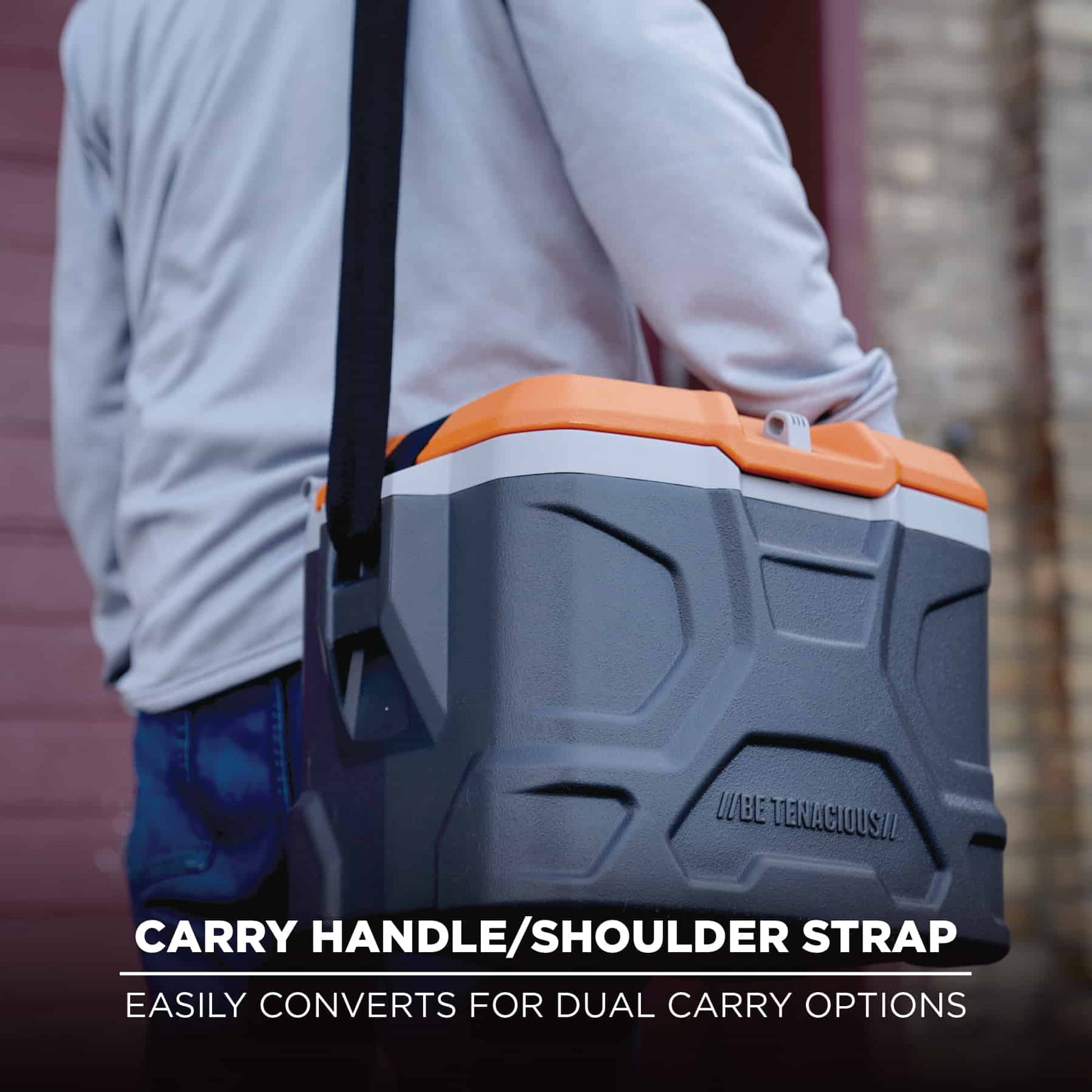 Ergodyne Chill-Its 5170 Industrial Hard Sided Cooler - 17 Quart - Orange and Gray - Pallet of 30