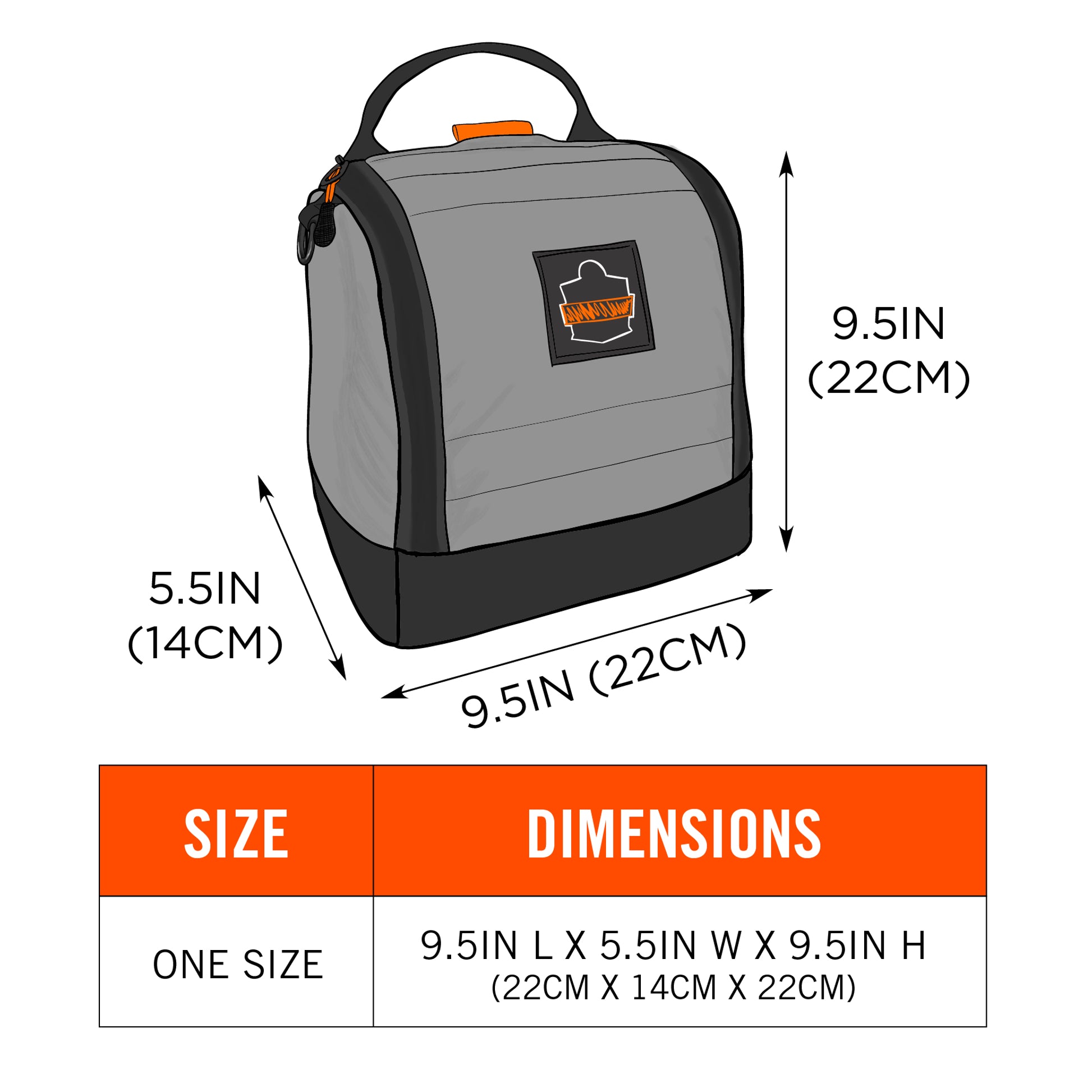 Ergodyne Arsenal 5185 Half and Full Face Respirator Bag - Zipper + Magnetic Closure
