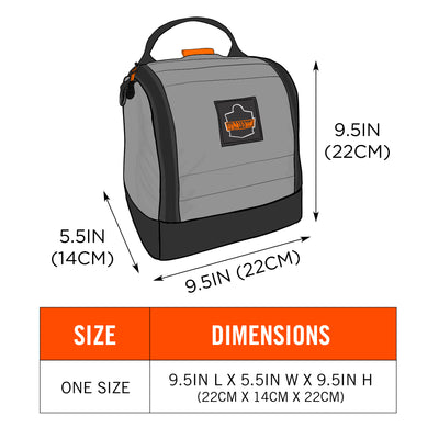 Ergodyne Arsenal 5185 Half and Full Face Respirator Bag - Zipper + Magnetic Closure