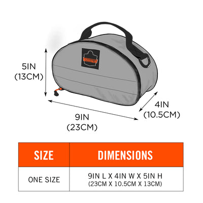 Ergodyne Arsenal 5187 Half Face Respirator Bag - Zipper Closure, Clamshell Design, Belt Loop