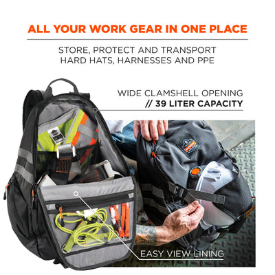 Ergodyne Arsenal 5188 Work Gear Jobsite Backpack - Hard Hat Storage