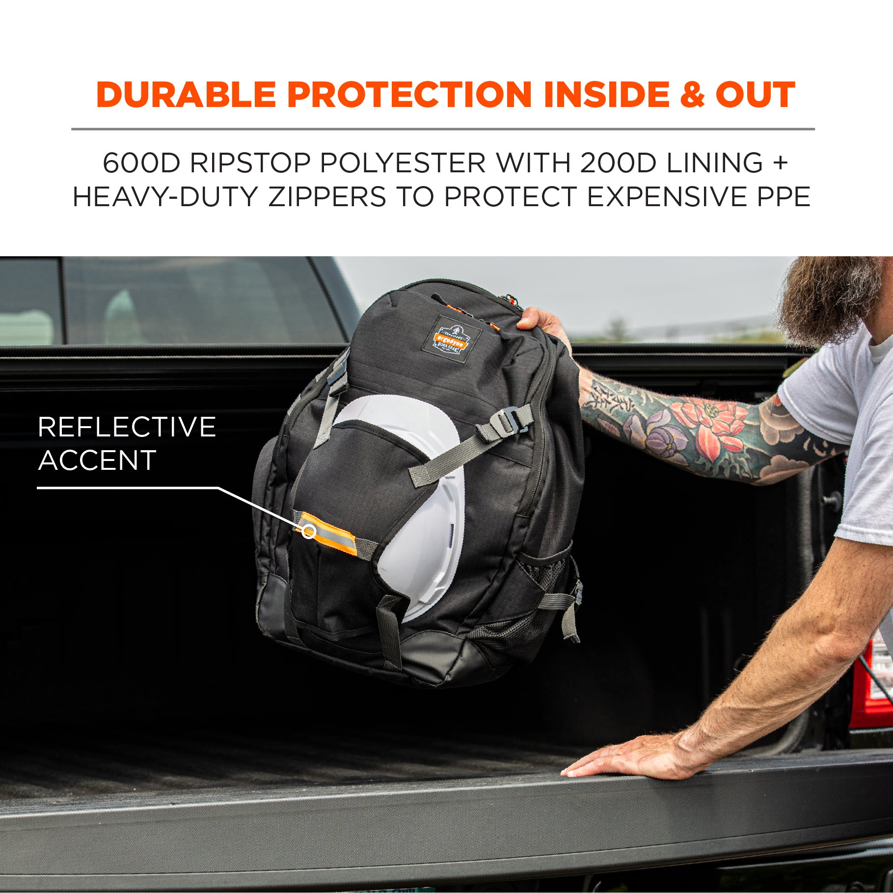 Ergodyne Arsenal 5188 Work Gear Jobsite Backpack - Hard Hat