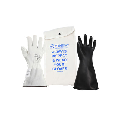 Enespro Made in USA Class 0 Rubber Voltage 14" Glove Kit - KITGC0 14
