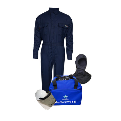 Enespro TECGEN FR 8 cal Coverall Arc Flash Kit with Balaclava- No Gloves - KIT2TC8 PVB NG
