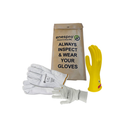 Enespro Class 0 Voltage 11" Glove Kit with FR Liner Glove - KITGC0 AG