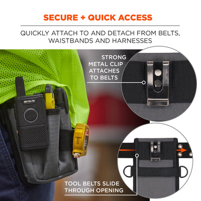 Ergodyne Arsenal 5569 Tool Pouch with Device Holster - Belt Clip