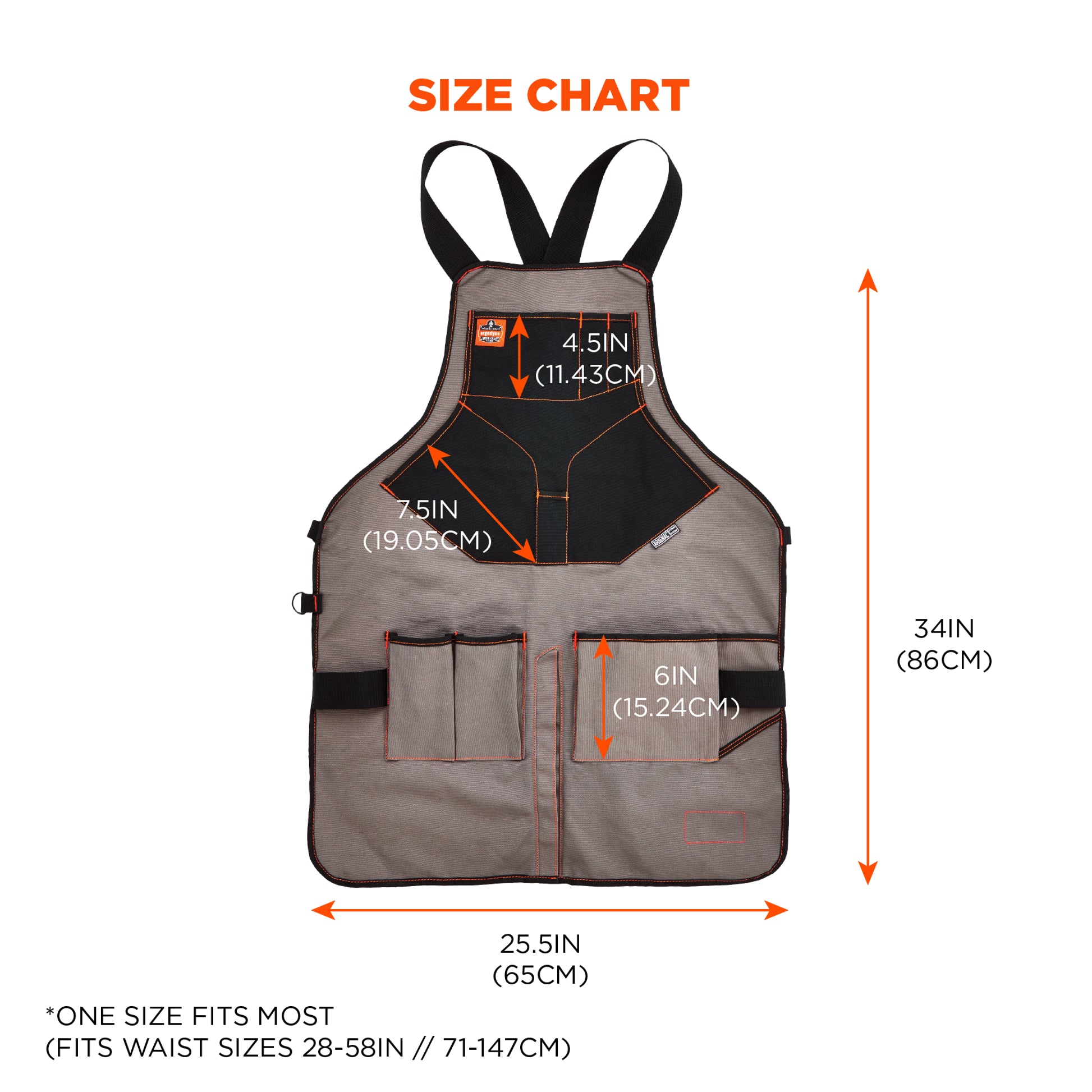 Ergodyne Arsenal 5705 Canvas Tool Apron - Extended Length