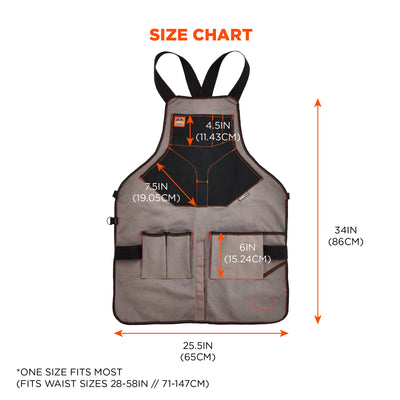 Ergodyne Arsenal 5705 Canvas Tool Apron - Extended Length