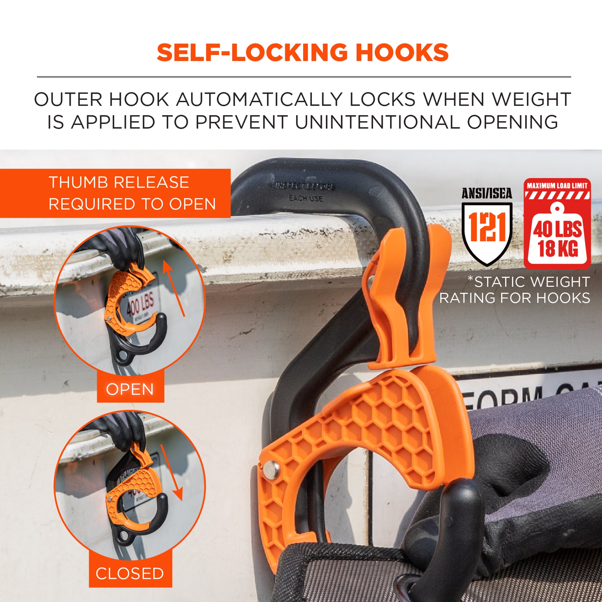 Ergodyne Arsenal 5711 Bucket Truck Tool Board with Locking Aerial Bucket Hooks Kit