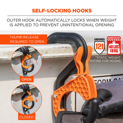 Ergodyne Arsenal 5711 Bucket Truck Tool Board with Locking Aerial Bucket Hooks Kit