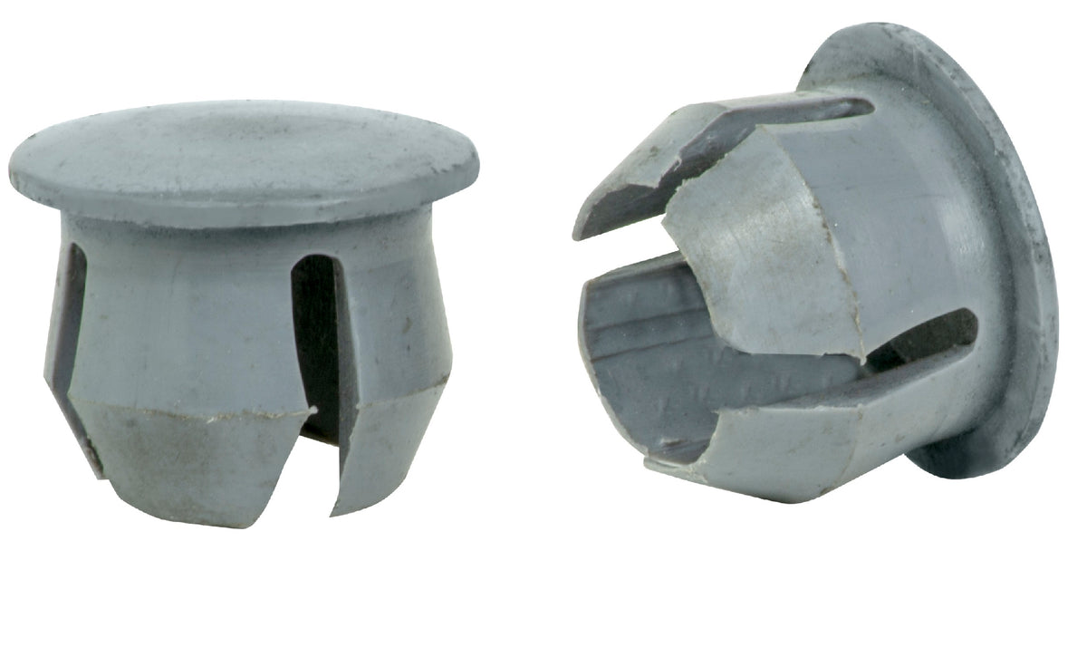 Tie Down Zip Rail Pipe Plastic End Plug, Gray - 13709