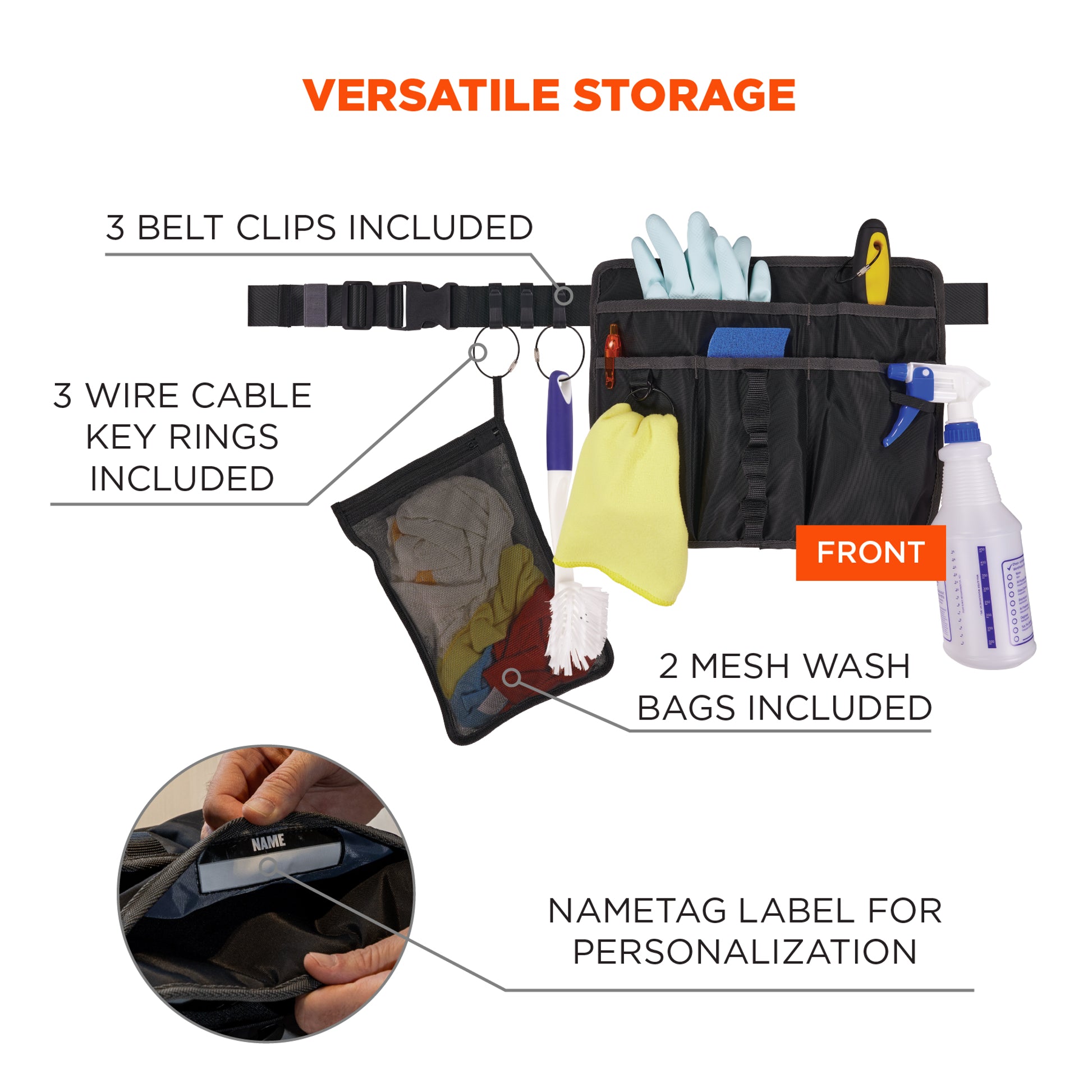 Ergodyne Arsenal 5715 Cleaning Apron Pouch with Pockets