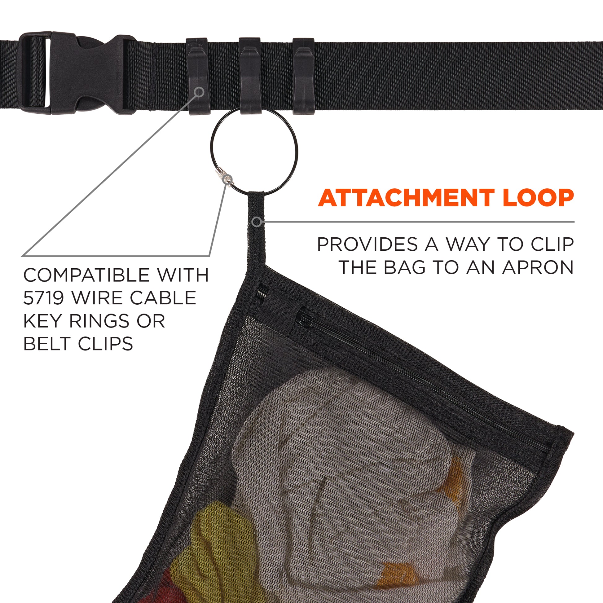 Ergodyne Arsenal 5718 Zippered Mesh Wash Bag (10-Pack)