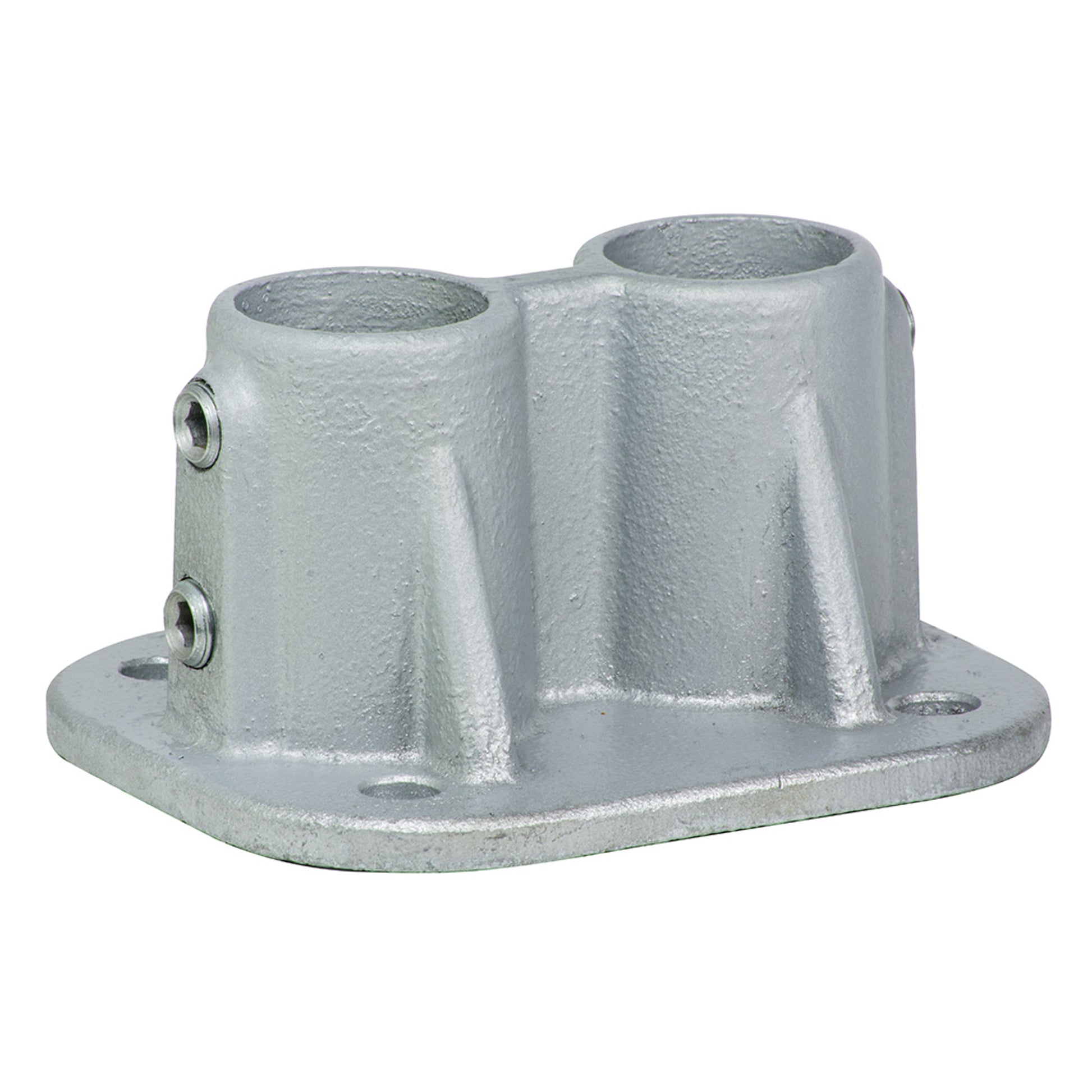Tie Down Zip Rail Pipe Fitting, Dual Base Flange - 13745