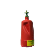 Justrite Dispensing Can - Nonmetallic - With Brass Dispenser Valves - 1 Quart - Polyethylene - Red - 14010