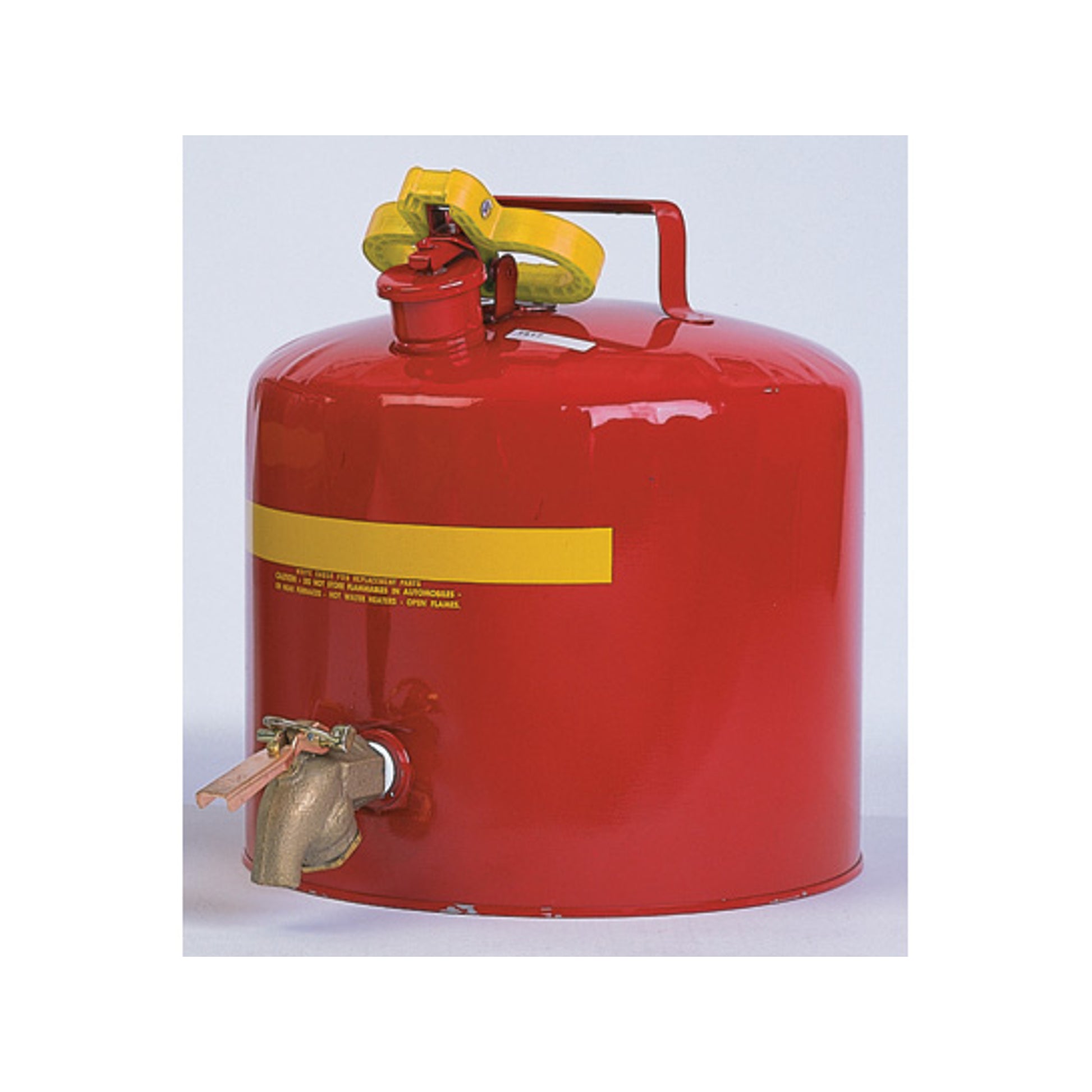 Eagle Type I Faucet Steel Safety Can with Brass Faucet - 5 Gallon - Flame Arrester - Red - 1417