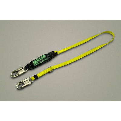Miller Adjustable 6 ft. Single Leg Lanyard 2 Locking Snap Hooks - 910WLS-Z7/6FTYL
