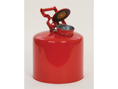 Justrite Disposal Can Safety Can - Galvanized Steel - 5 Gallon - Flame Arrester - Red - 1425