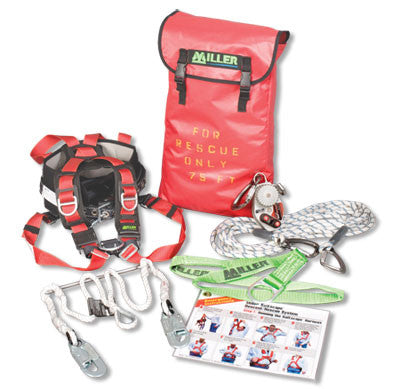 Miller SafEscape Elite Rescue/Descent Device Crane Rescue Kit 25 f.t - 520 ft. SECRKT/