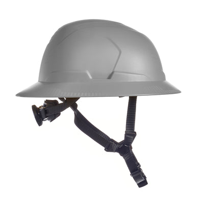 MSA V-Gard H2 Full Brim - Type II Class E Safety Helmet - Non-Vented - Gray - 10250597