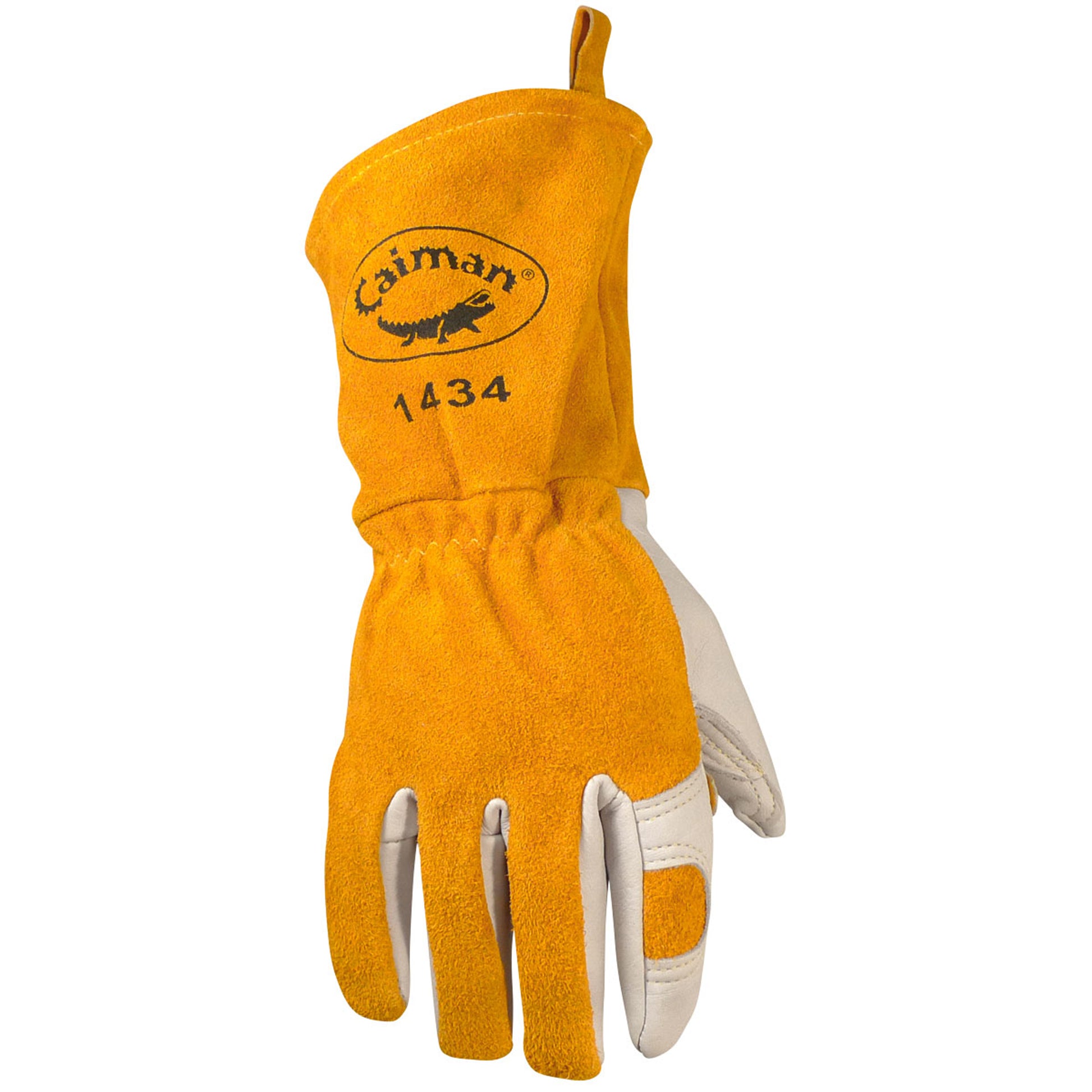 Caiman Premium Cow Grain MIG/Stick Welder's Glove w/Light Cotton/Fleece Insulation - Gold - 6/PR - 1434