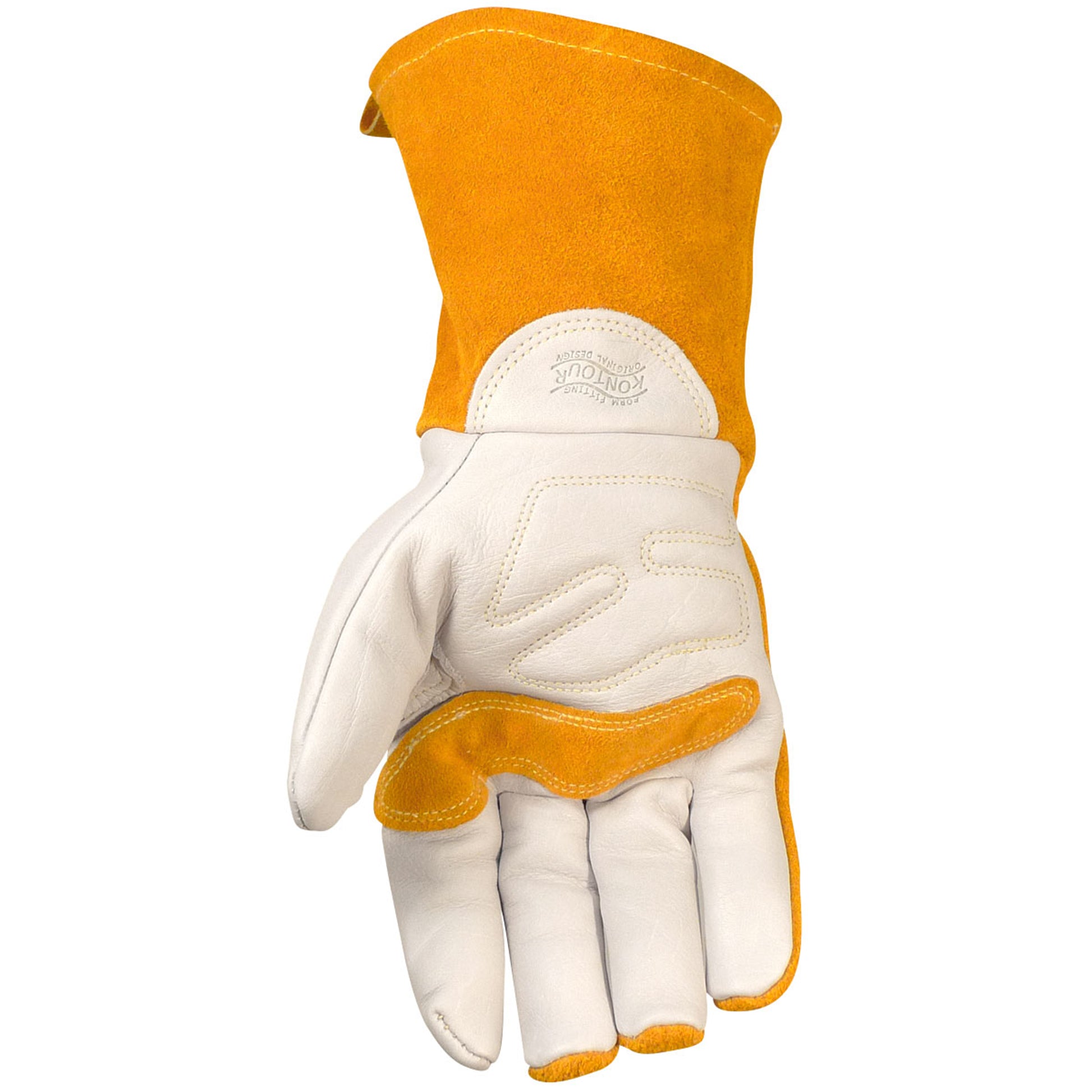 Caiman Premium Cow Grain MIG/Stick Welder's Glove w/Light Cotton/Fleece Insulation - Gold - 6/PR - 1434