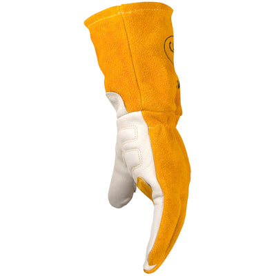 Caiman Premium Cow Grain MIG/Stick Welder's Glove w/Light Cotton/Fleece Insulation - Gold - 6/PR - 1434