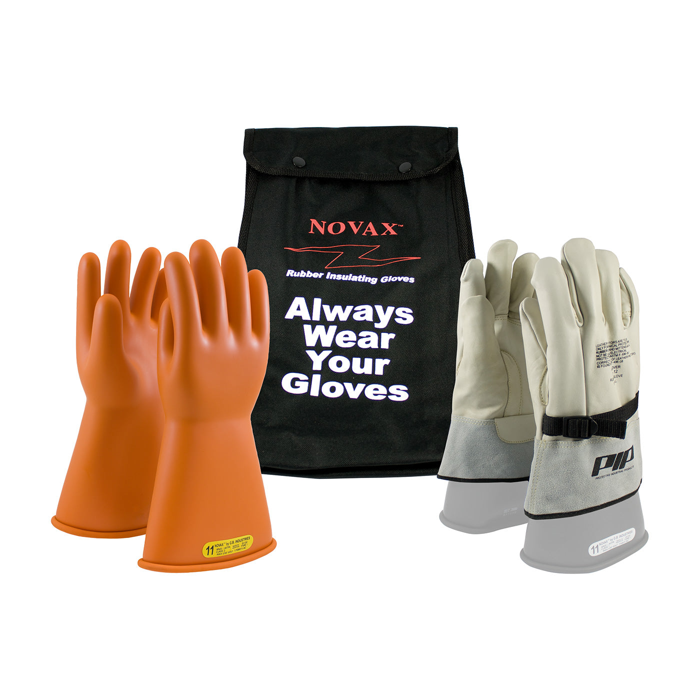 NOVAX Insulating Glove Kit Class 2 Electrical Safety - Orange - 1/EA - 147-SK-2