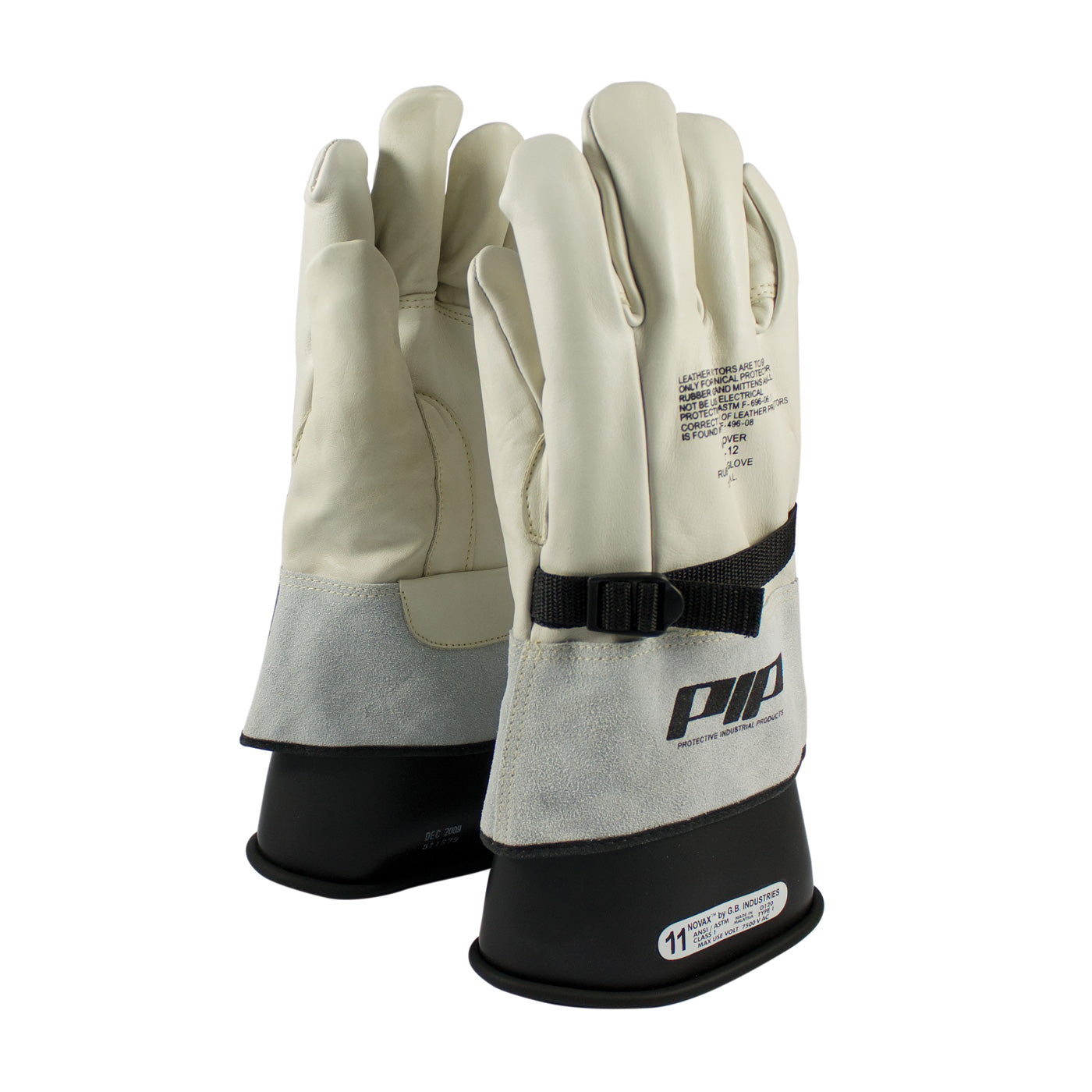 PIP Top Grain Cowhide Leather Protector for Novax Gloves - Gauntlet Cuff - Natural - 1/PR - 148-4000
