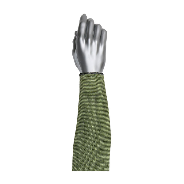Kut Gard Single-Ply ACP / DuPont Kevlar Pritex Blended Sleeve w/Antimicrobial Fibers Smart-Fit & Elastic Thumb - Green - 12/EA - 330-PIP15-21KVBK18-ET