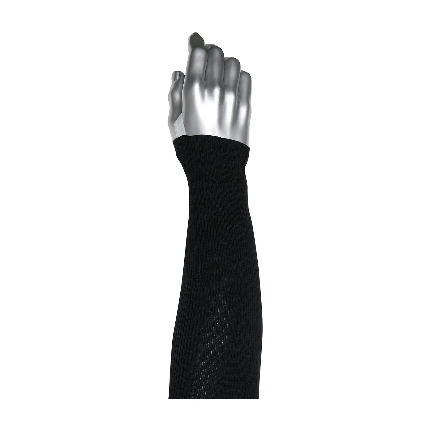 Kut Gard Single-Ply Pritex  Blended Sleeve w/Antimicrobial Fibers Smart-Fit & Elastic Thumb - Black - 144/EA - 15-21PRIBPS-ET