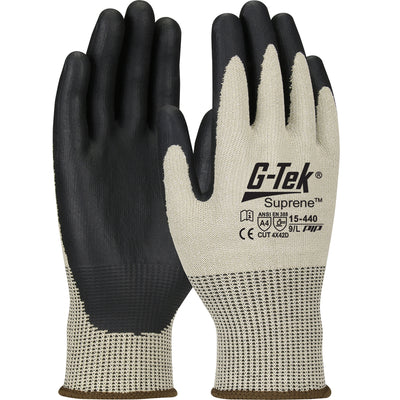 G-Tek Suprene Seamless Knit Blended Glove w/NeoFoam Coated Palm & Fingers - Touchscreen Compatible - Tan - 1/DZ - 15-440